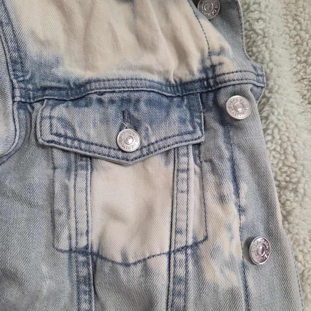 Pacsun Sherpa Lined Collar Jean Denim Heavyweight Button Jacket Women Size S - Picture 7 of 12